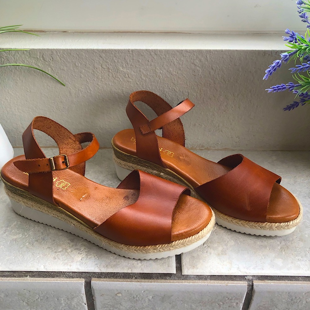 Leather Espadrille Wedges!